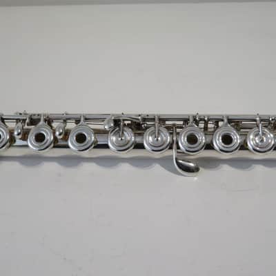 Yamaha YFL-581 Open Hole In-Line G, Solid Silver Flute image 11