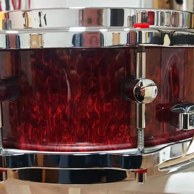Sonor Delite  Snare Drum 14"x5"- Red  Birdseye Cherry image 4