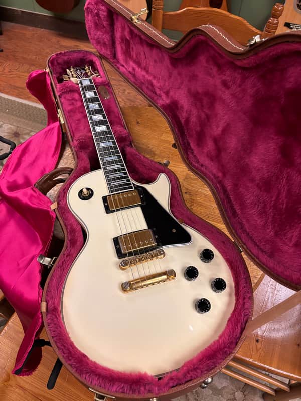 1999 Gibson Les Paul Custom Alpine White OHSC image 1