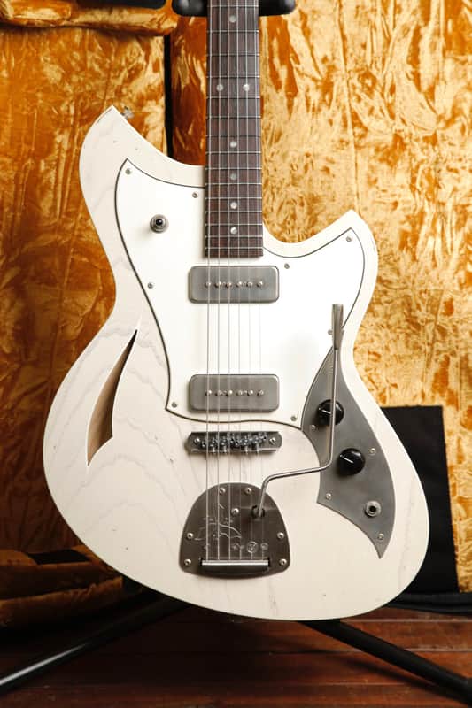 Novo Miris J Custom Mary Kaye White Electric Guitar image 1