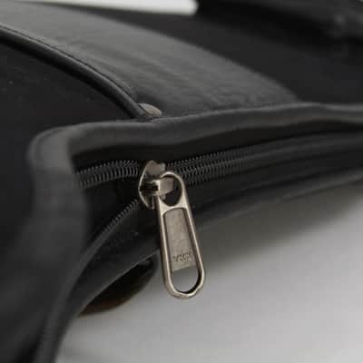Harvest Fine Leather Black Buffalo & Canvas Electric Bass Guitar Gig Bag image 6