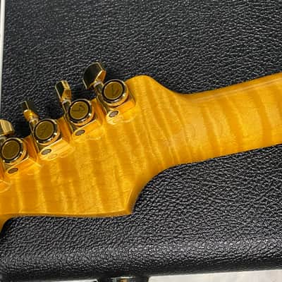 NEW! Fender Limited Edition Custom Deluxe AAA Flame Stratocaster - Hand Wound Pick-Ups - Gold Hardware - Aged Cherry Sunburst - 7.6lbs - Authorized Dealer - G07114 - WOW! image 14