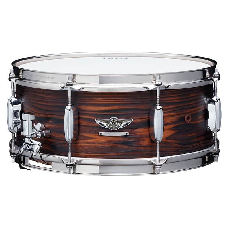 Tama Star Reserve Solid Japanese Cedar Snare Drum 14x6 Burnt Oiled Cedar image 1