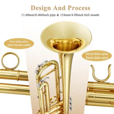 Standard Student Grade Trumpet, Gold, Bb image 4