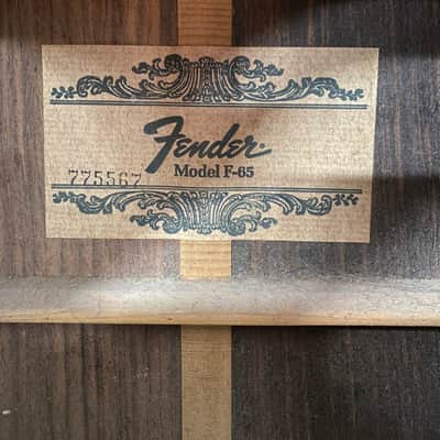 Fender F 65 Acoustic Guitar image 3