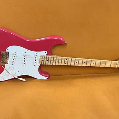 1956 Fender Stratocaster Masterbuilt By Dennis Galuszka Fiesta Red  Gold Hardware Journeyman Relic image 1
