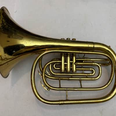 King 1122 Mellophone / Marching French Horn c.1980 w/ Anvil Flight Case – Good Playing Condition image 2