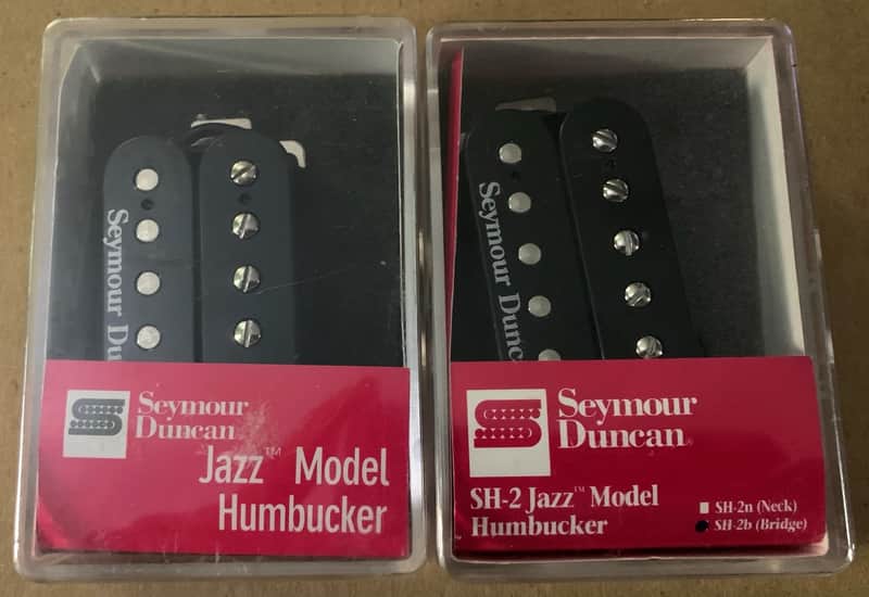 Seymour Duncan Jazz Humbucker Neck/Bridge Set Black 4 Wire Black image 1
