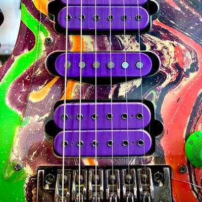 Ibanez JEM77-PMC 1991 Purple Multi Color – Near Mint - ATD Swirl image 8