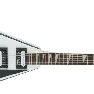 Jackson JS Series Rhoads JS32T Amaranth FB White with Black Bevels image 3
