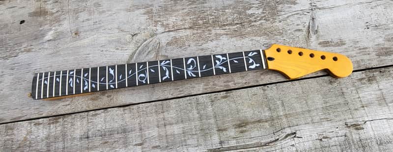 Canadian maple vintage tint Tree of life inlays rosewood bone nut guitar ST neck fits oem image 1