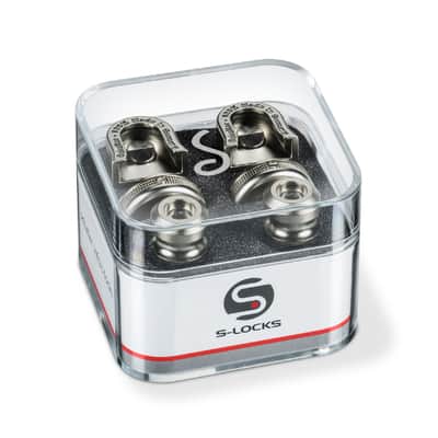 Schaller S-Locks Guitar Strap Lock System, Satin Chrome image 1