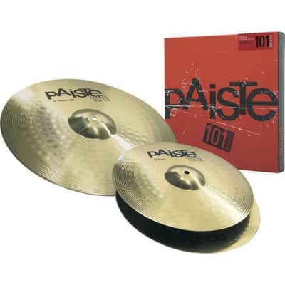 Paiste 101 Brass Cymbal Set Essential 13" HiHat, 18" Crash Ride - Cymbal Set image 1