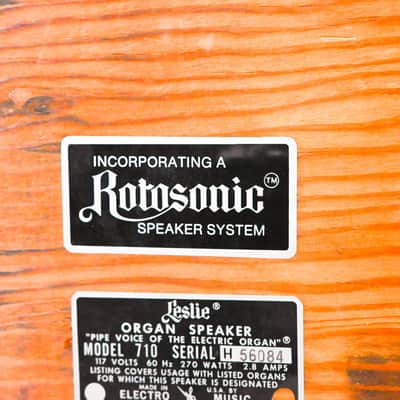 Leslie 710 Rotosonic Organ Speaker Cabinet & Cables CG012L3 *ASK FOR SHIPPING* image 7