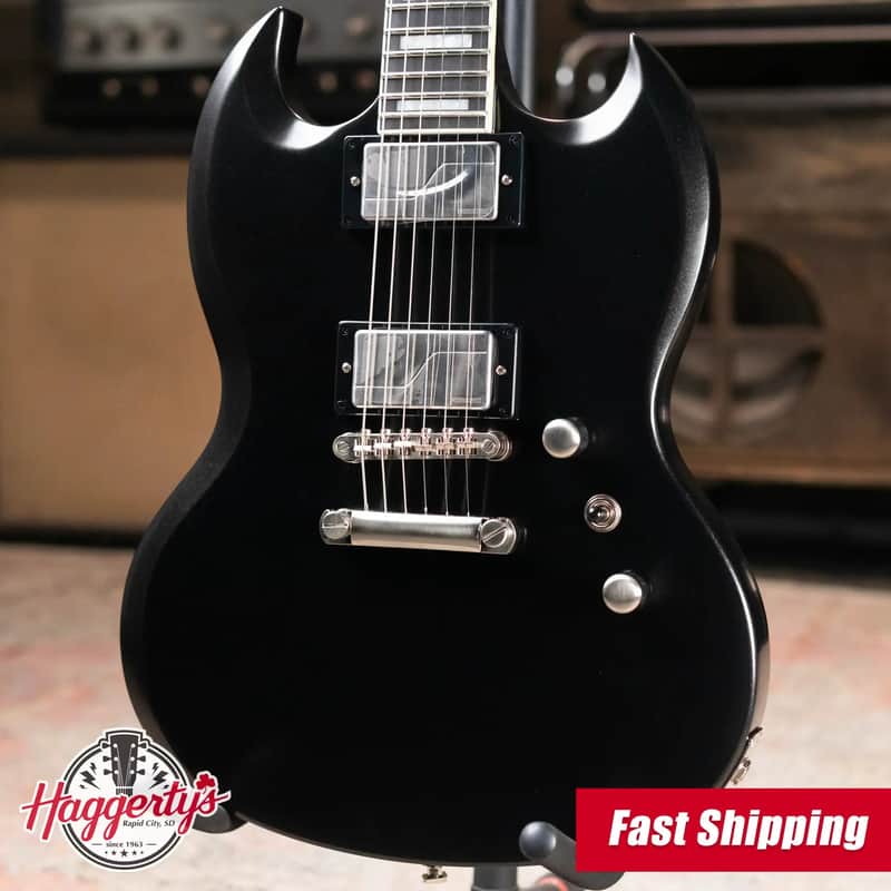 Epiphone SG Prophecy Electric Guitar - Aged Jet Black Metallic with Gig Bag image 1