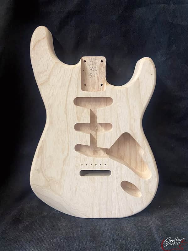 Guitar Mill S-Style Body / 2 pc. Ultra Light Swamp Ash / 3 lbs. 11 oz. (#GIN-3771) image 1