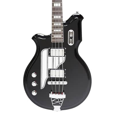 Airline Guitars MAP Bass Short Scale Black Left-Handed image 1