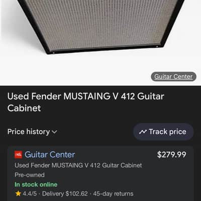 Fender Mustang V 412 V.2 200-Watt 4x12" Guitar Speaker Cabinet 2013 - 2016 - Black image 4