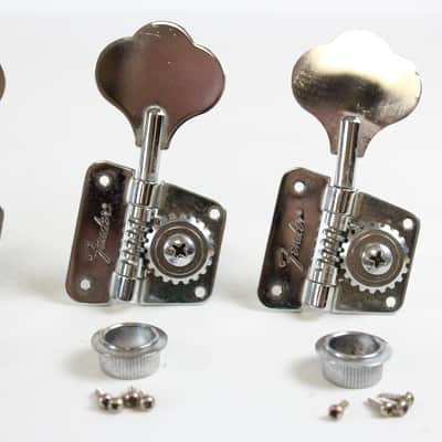 1976-1977 Vintage Fender Jazz/Telecaster/Precision Bass PBass Chrome ~Honest Patina~ TUNERS USA Tuning Pegs 1970s image 4