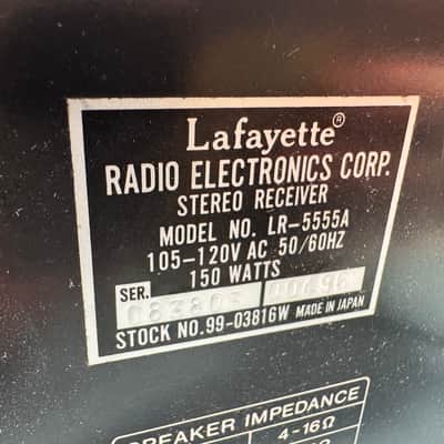 Lafayette LR-5555A Vintage Stereo Receiver Made In Japan Looks & Works Great image 17
