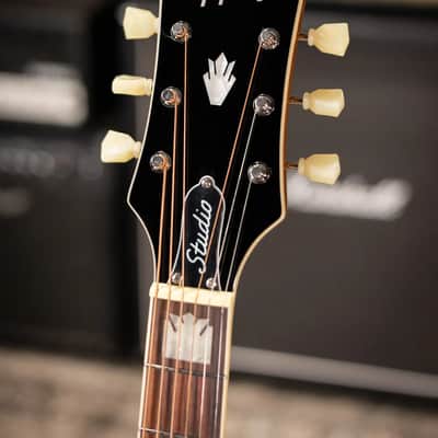 Epiphone J-200 Studio EC Acoustic/Electric Guitar - Antique Natural with Gig Bag image 5