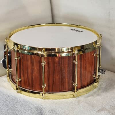 JT Custom Drums 14x7 Patagonian Rosewood Solid Orchestral Stave Snare Drum image 6