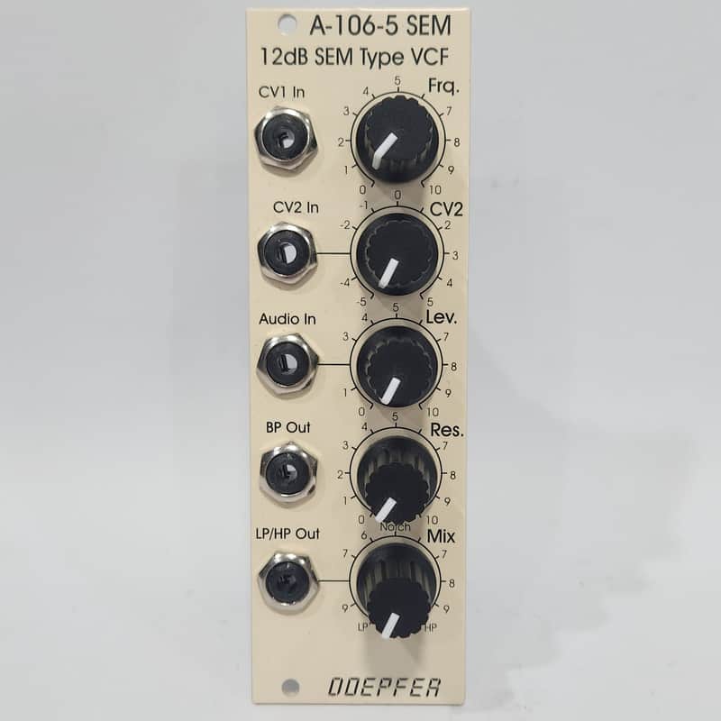 Doepfer A-106-5 - 8HP 12dB Oberheim SEM Filter - BP LP Notch HP Morph image 1