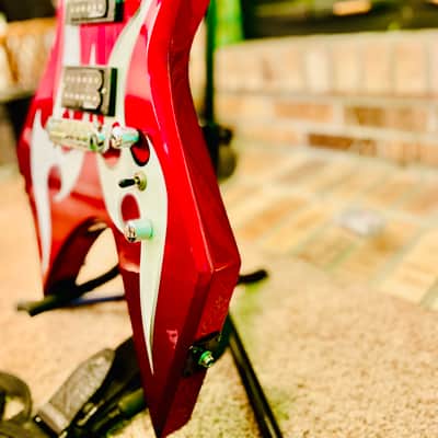 BC RICH Kerry King War Tribal Warlock  2004 - Red With Platinum Tribal Bronze Series image 3