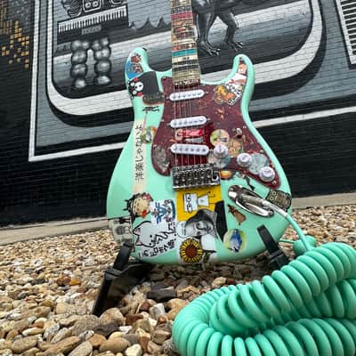 The  Weezer Guitar by Gepettos Guild - Seafoam Green Rivers Cuomo image 7