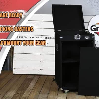 Rack Mount Cabinet Flight Case - Studio Mixer DJ Booth Cart Stand AMP Stage Gear image 12