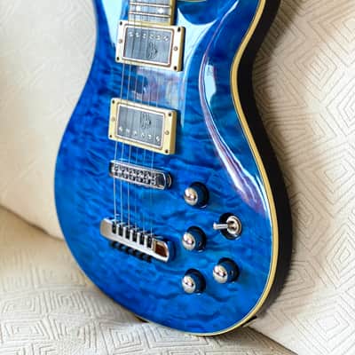 Thomas Ochs PRS-style Custom Made 2010s - Blue Transparent image 7