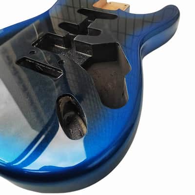 Blue Burst Alder Wood Strat Style Electric Guitar Body DIY Project image 3