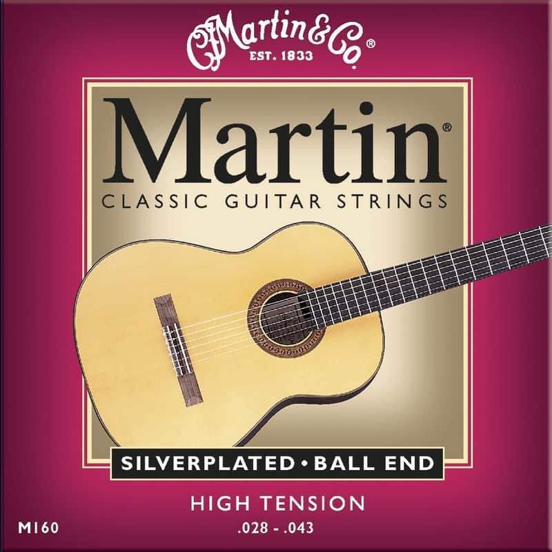 Martin M-160 Silverplated Ball End Nylon Strings image 1