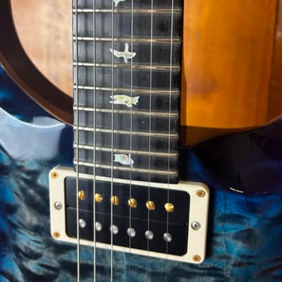 PRS Custom 24 10 Top Cobalt Blue Stained Maple Neck image 3