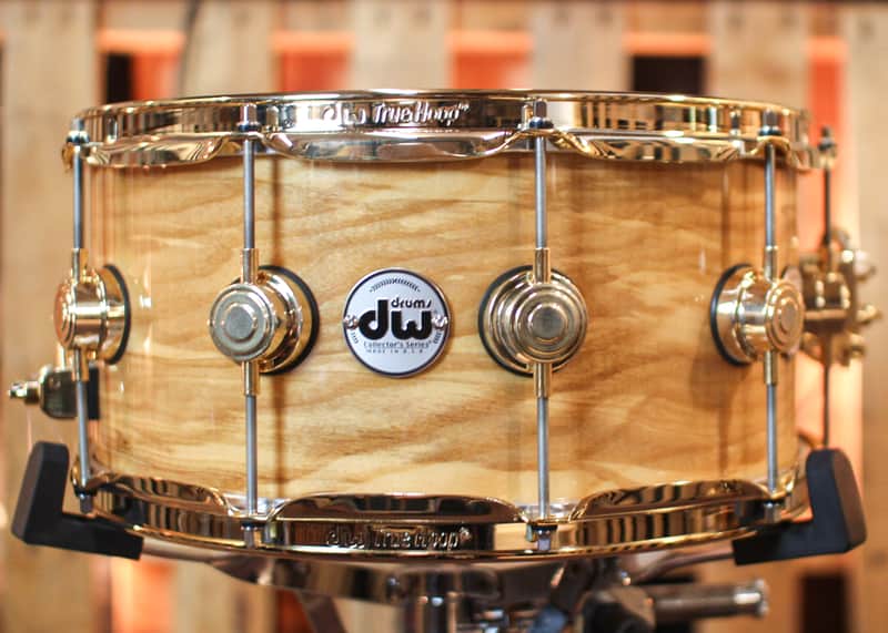 DW 6.5x14 Collector's Maple VLT Olive Ash Burl Snare Drum - SO#1188896 image 1