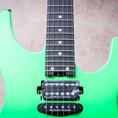 JACKSON USA Custom Shop Dinky HSH Floyd "Neon Green + Ebony" (2026) image 5