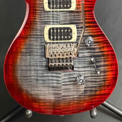 PRS SE Custom 24 "Floyd" Electric Guitar Charcoal Cherry Burst Finish w/ Gig Bag image 1