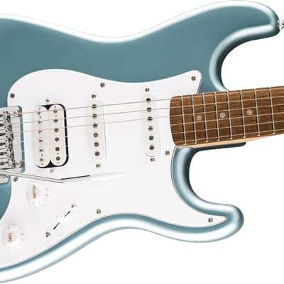 Squier Affinity Series Stratocaster Junior HSS Laurel FB White Pickguard Ice Blue Metallic image 4