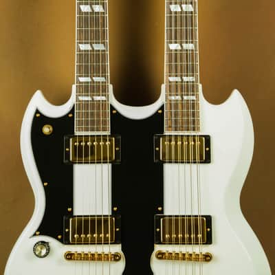Gibson EDS-1275 Lefty Alpine White Left Handed Double Neck Electric Guitar image 6