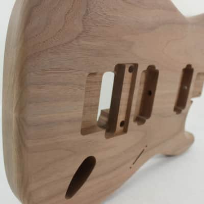 Unfinished Walnut HxH guitar body - fits Fender Strat Stratocaster neck Floyd Rose J1472 image 5