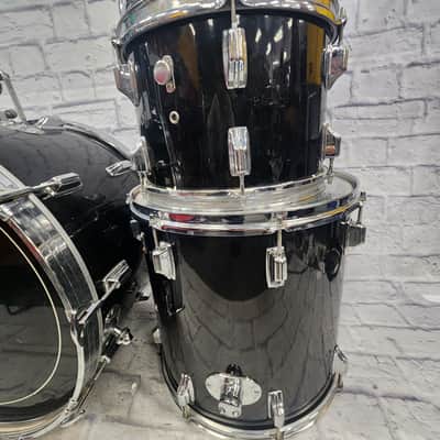 Rogers Script Era 9/72 4pc Drum Kit - Black - 22, 16, 13, 12 image 4