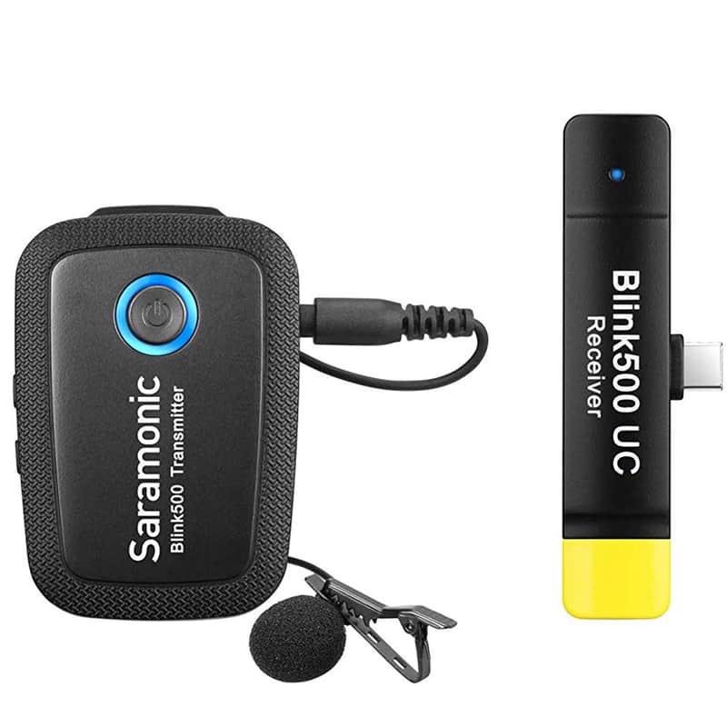 Mint Saramonic Blink 500 B5 Wireless Clip-On Mic System With Lavalier & Dual Usb-C Receiver For Android D image 1