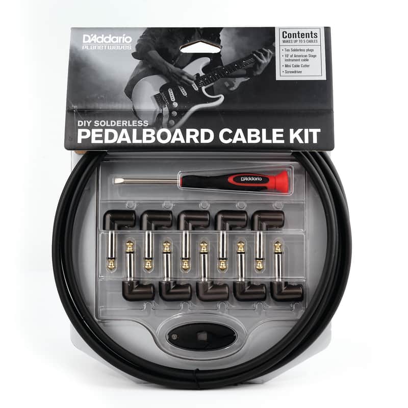 Planet Waves PW-GPKIT-10 DIY Solderless Custom Pedalboard Cable Kit w/ 10 Plugs - 10' image 1