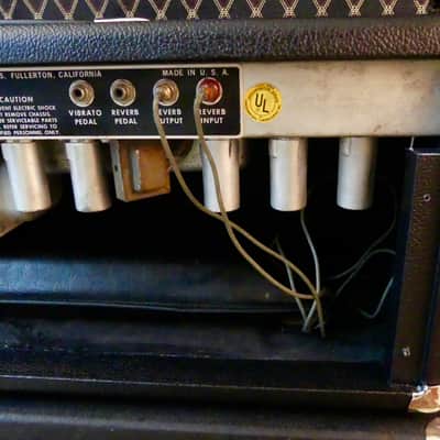 Vintage 1972 Fender Super Six (Twin) Reverb Amp Head With Original Footswitch and Mojotone Head image 11