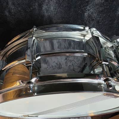 Ludwig No. 400 Supraphonic 5x14" 10-Lug Aluminum Snare Drum with Keystone Badge 1963 - 1969 - Chrome-Plated image 3