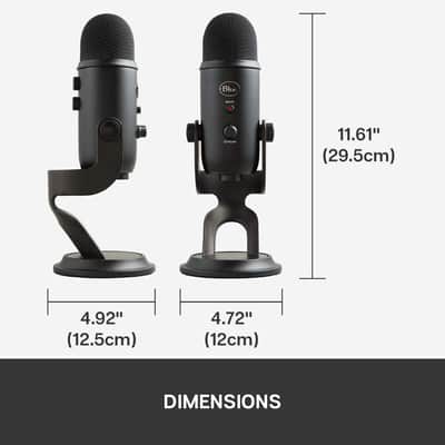 Blue Yeti Multipattern USB Microphone -Blackout image 8