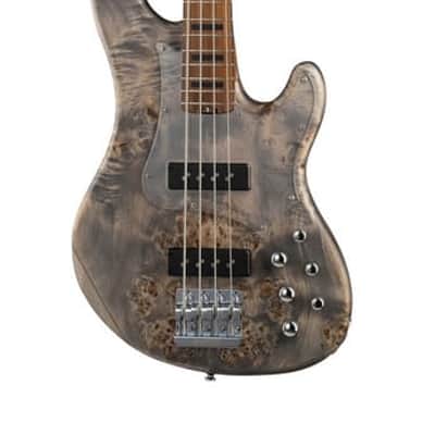 Cort GB-MODERN 4-String OPCG Electric Bass w/case Open Pore Black / Charcoal Grey image 4