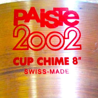8" Paiste #1 2002 Cup Chime Cymbal Red Label image 1
