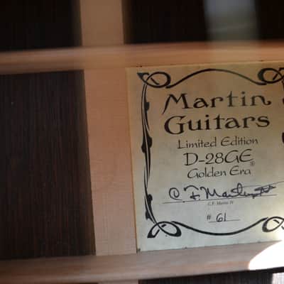Martin D-28GE Golden Era 1999 Quartersawn Brazilian Rosewood Back & Sides, Adirondack top image 19