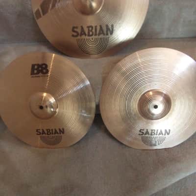Sabian B8 cymbal set: ride crash & hi hats all clean! image 4